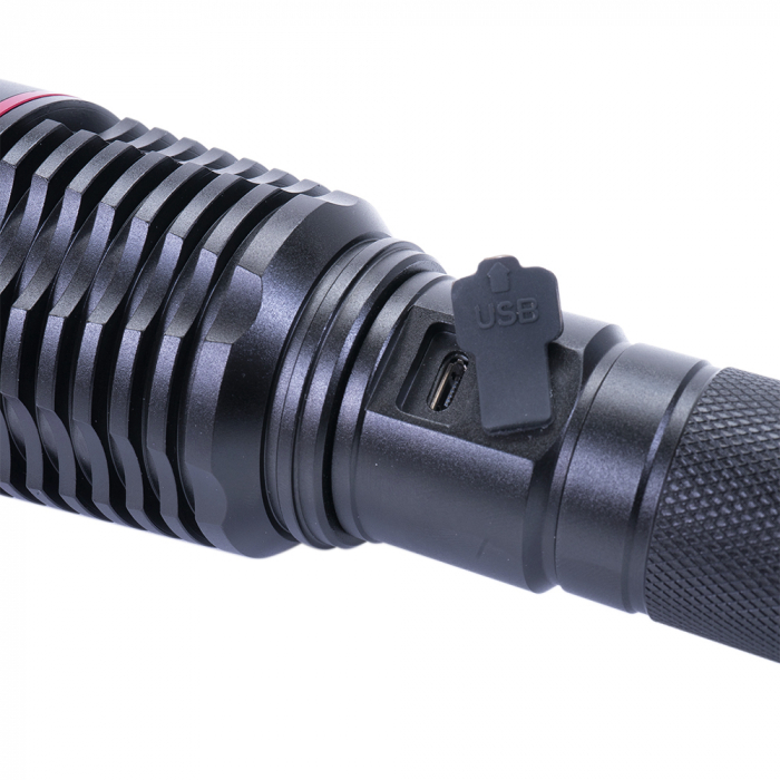 Lanterna PNI Adventure F420 din aluminiu cu led 1000lm pana la 420m, acumulator 8000 mAh, functioneaza 10 ore continuu, incarcare micro USB [5]