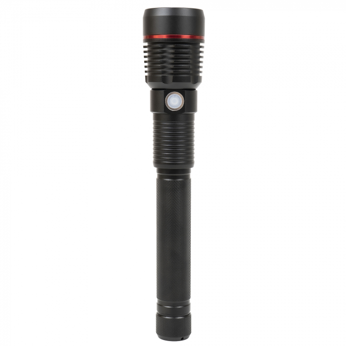 Lanterna PNI Adventure F450 din aluminiu cu focus si functie BOOST, led 20 W, 1500 lm pana la 450 m, IPX5, power bank cu iesire USB, incarcare prin micro USB, acumulator 4400 mAh inclus, functioneaza [1]