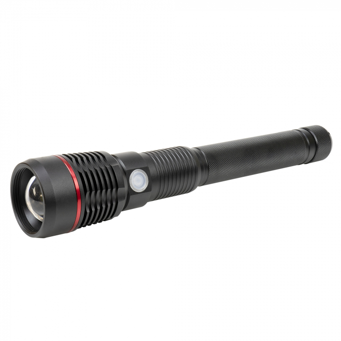 Lanterna PNI Adventure F450 din aluminiu cu focus si functie BOOST, led 20 W, 1500 lm pana la 450 m, IPX5, power bank cu iesire USB, incarcare prin micro USB, acumulator 4400 mAh inclus, functioneaza [2]
