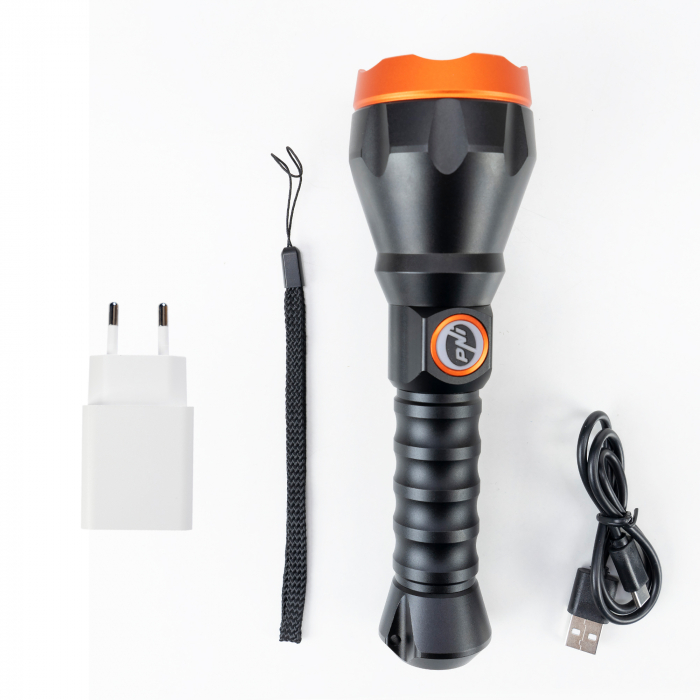 Lanterna PNI Adventure F550 Crystal LED, 10W, din aluminiu, 2500lm, pana la 700m, 4000mAh, IPX6, cu alimentator PNI CHG300 inclus [5]