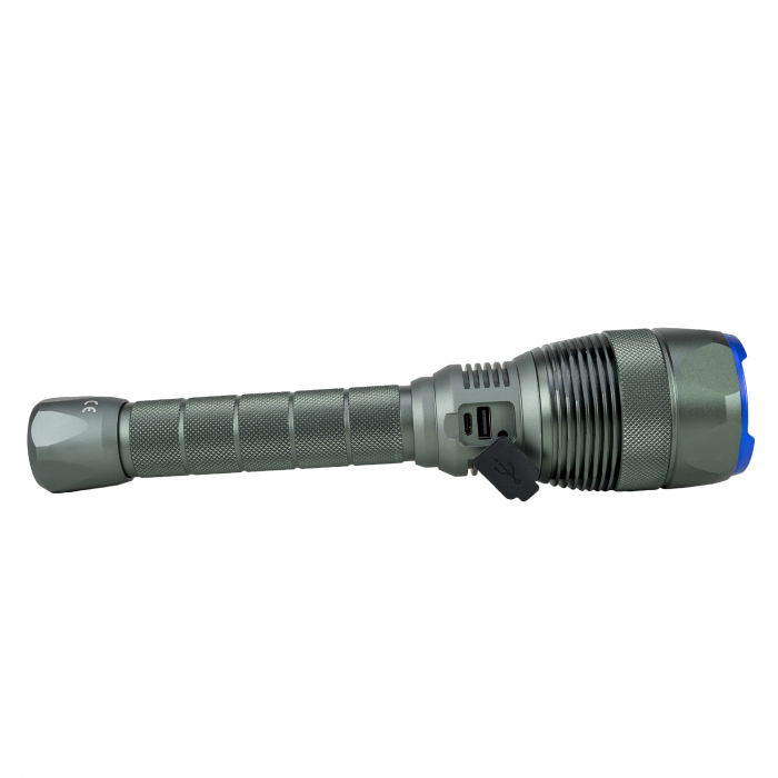Lanterna PNI Adventure F810 cu LED 138 W, 3 niveluri iluminare plus Turbo, 12000 lumeni, zoom, pana la 250 m, acumulator 5000 mAh, IPX7, functie Power BanK [7]