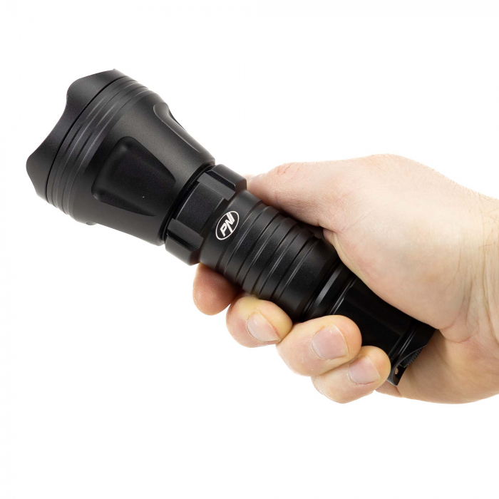 Lanterna PNI Adventure FBG158 cu LED, lumina verde, distanta 650 m, functie zoom si dimming, acumulator 18650 3000mAh si incarcator inclus, IP68, negru [5]