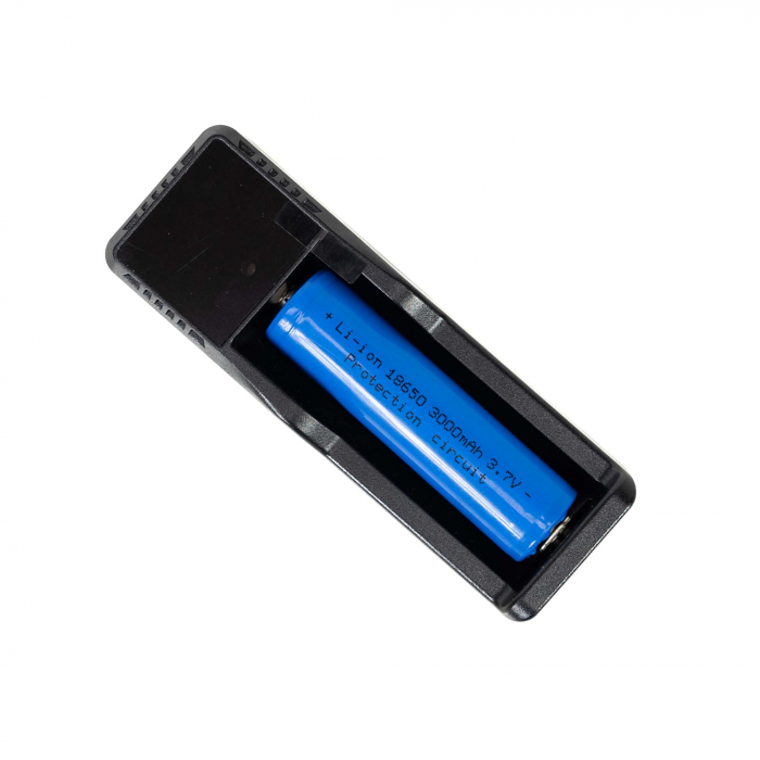 Lanterna PNI Adventure FBG158 cu LED, lumina verde, distanta 650 m, functie zoom si dimming, acumulator 18650 3000mAh si incarcator inclus, IP68, negru [4]