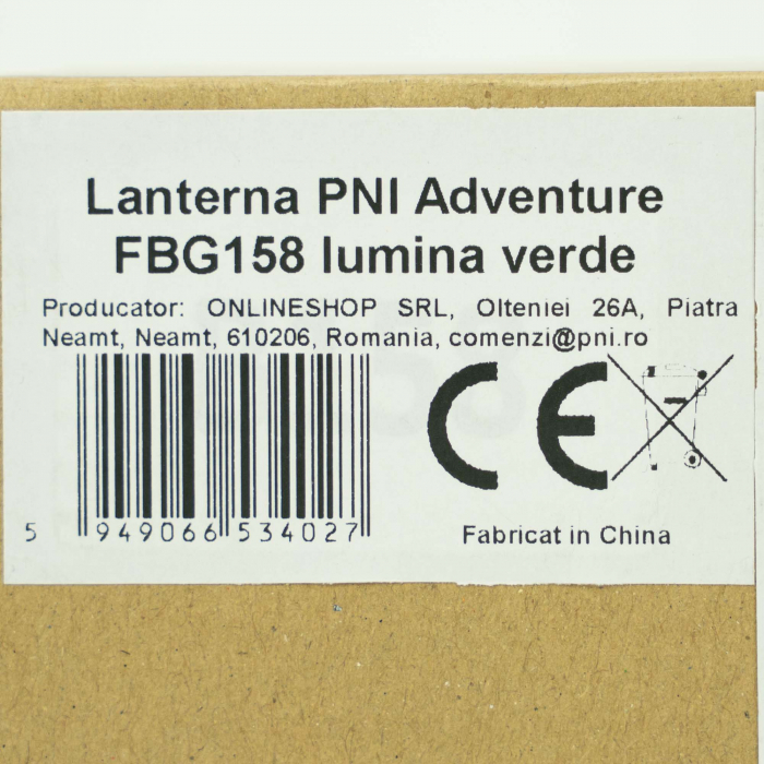 Lanterna PNI Adventure FBG158 cu LED, lumina verde, distanta 650 m, functie zoom si dimming, acumulator 18650 3000mAh si incarcator inclus, IP68, negru [10]