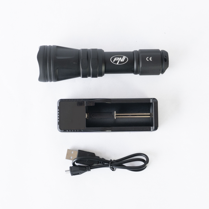 Lanterna PNI Adventure FBW168 10W 750lm, distanta pana la 450m, cu focus, acumulator 18650 3000mAh [5]