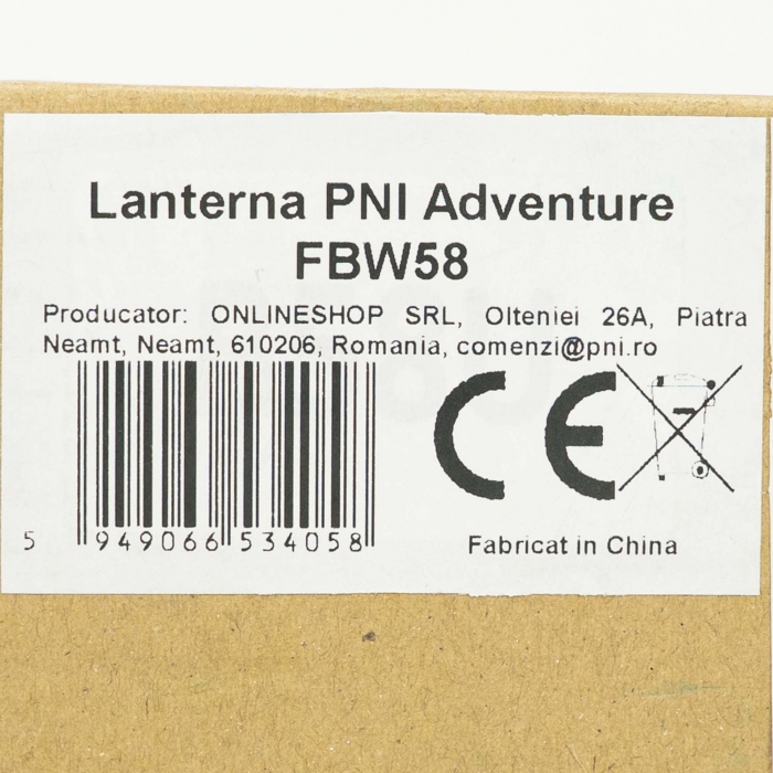 Lanterna PNI Adventure FBW58 cu LED, lumina alba, distanta 650 m, 1000lm, acumulator 18650 3000mAh si incarcator inclus, negru [5]
