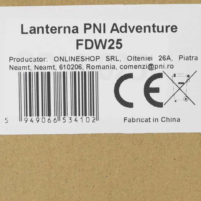 Lanterna PNI Adventure FDW25 cu LED, 800lm, aluminiu, acumulator 3000 mAh, distanta 200 metri [7]