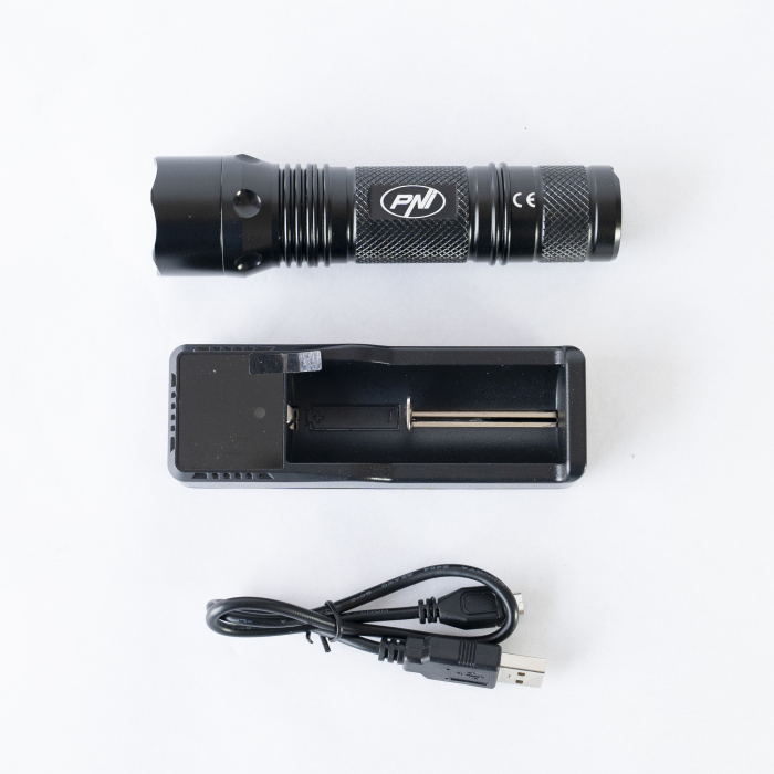 Lanterna PNI Adventure FDW28 5W, 650 lm, pana la 200 m, acumulator 18650 3000mAh [6]