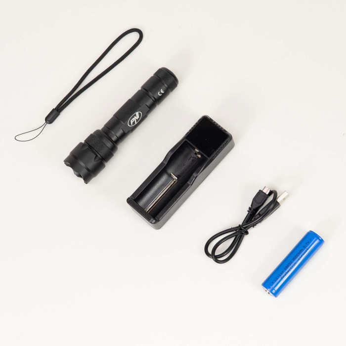 Lanterna PNI Adventure FDW48 cu LED, aluminiu, acumulator 3000 mAh, cu incarcator acumulator inclus, negru [9]