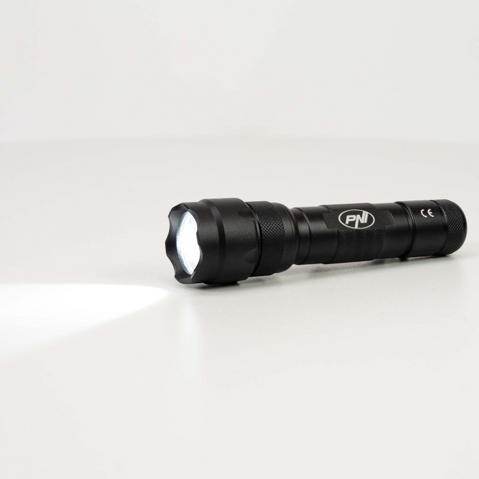Lanterna PNI Adventure FDW48 cu LED, aluminiu, acumulator 3000 mAh, cu incarcator acumulator inclus, negru [10]