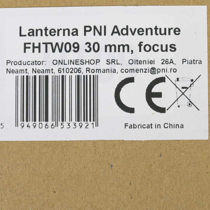 Lanterna PNI Adventure FHTW09 cu LED, Focus, aluminiu, IP68, acumulator 3000 mAh, cu incarcator acumulator inclus [7]
