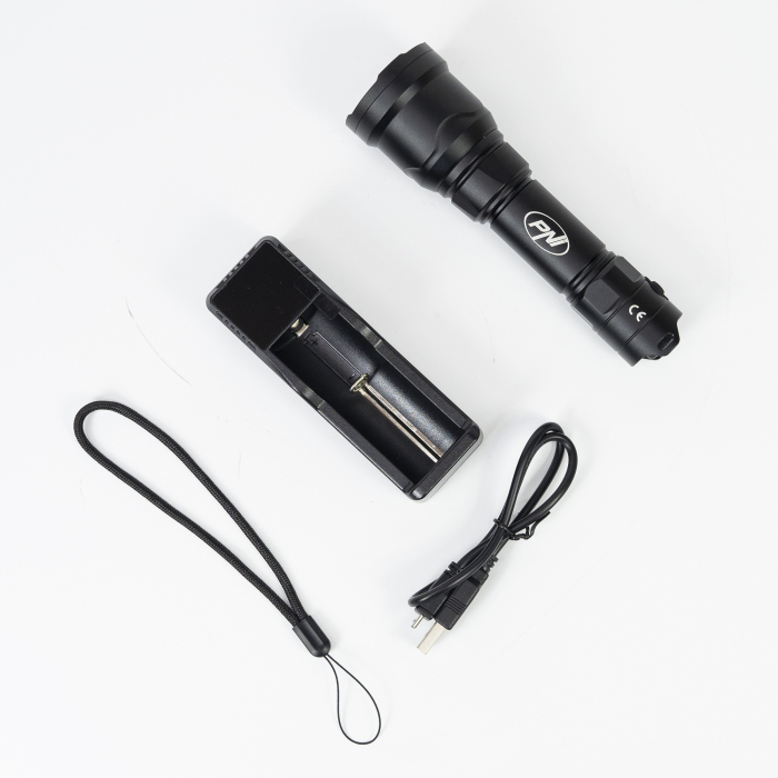 Lanterna PNI Adventure FHTW10, 40m, focus, Li-Ion 3000mAh, 620 lm, pana la 540 m, negru [4]