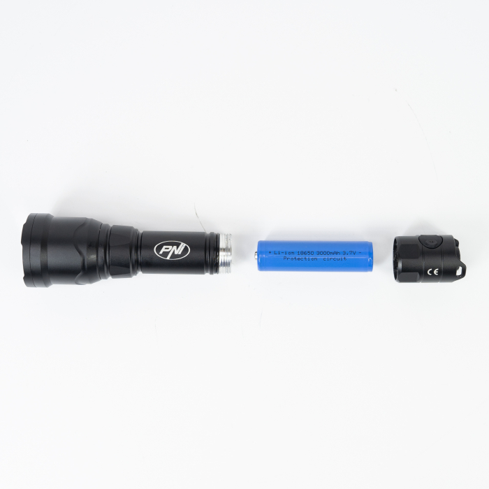 Lanterna PNI Adventure FHTW10, 40m, focus, Li-Ion 3000mAh, 620 lm, pana la 540 m, negru [5]