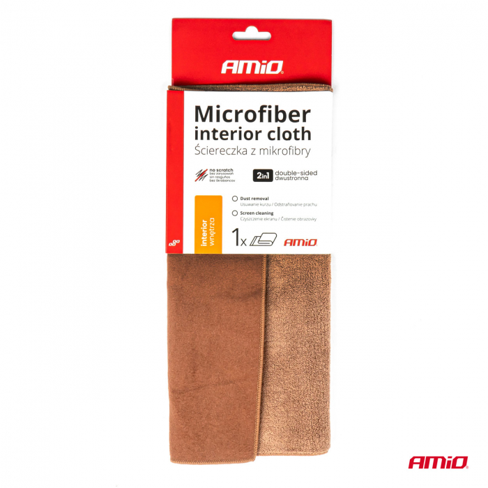 Laveta din microfibră 2 în 1 pentru curățarea interiorului mașinii și a ecranelor tactile ale sistemelor de navigație și afișaje, 30x30 cm [8]