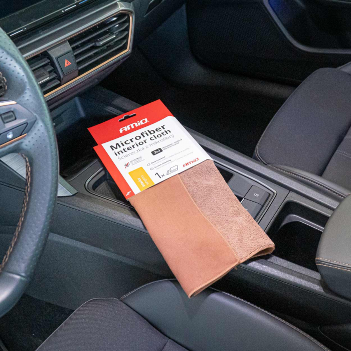Laveta din microfibră 2 în 1 pentru curățarea interiorului mașinii și a ecranelor tactile ale sistemelor de navigație și afișaje, 30x30 cm [4]