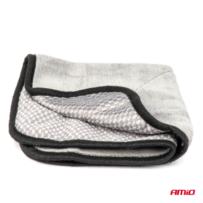 Laveta din microfibra 2 in 1 pentru lustruire si stralucire a automobilului, 40x40 cm [3]