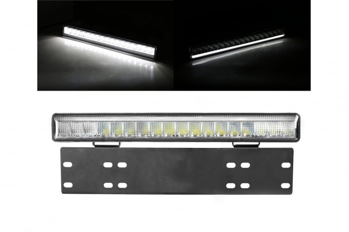 Led Bar Proiector cu Suport Numar Auto Flexzon, 3 functii, 38cm, 55W, 4768lm, 12V - 24V, E-Mark [13]