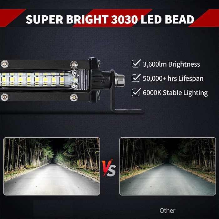 Led bar ultra subțire 12V 24V 33.2 cm 108W potrivită pentru ATV-uri, jeep-uri 4x4 offroad camioane și altele [7]