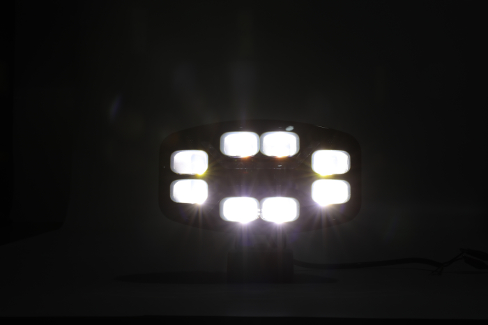 LED Far cu functie DRL, lumina alba/galbena - Carcasa fumurie - 12-24V, pentru jeep, camion, utilaje agricole si altele [9]