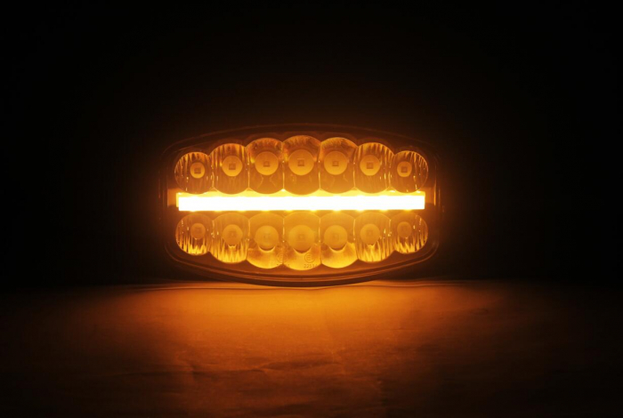 Proiector LED Halogen 10 inch cu DRL alb/portocaliu 12-24V, 80W, 4000 lm, Certificat E9 [4]