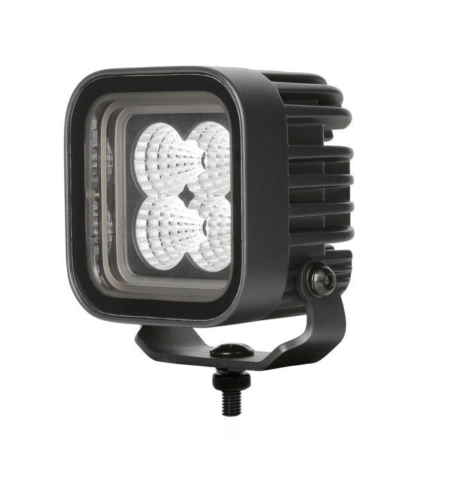 Proiector LED Halogen 30W - Alb, Lumina difuza cu lumina DRL galbena si rosie 12-24V [7]