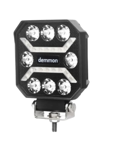 Led lampa cu halogen pentru camioane tractor, roll bar, ATV, jeep, utilaje agricole etc. alb si galben portocaliu, 10 x 110 x 37 mm E-mark E9, 27W 12-24V [9]