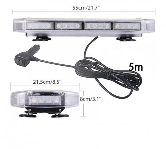 Rampa girofar Led  de avertizare de urgenta 55cm [3]