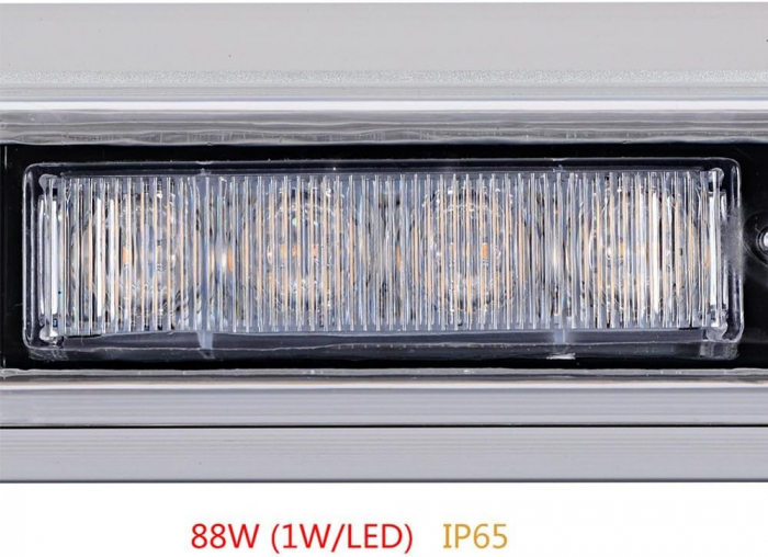 Girofar Led  de semnalizare de urgenta, 15 moduri de functionare, lumina galbena portocalie E-Mark E9, 120 сm, 12-24V [6]