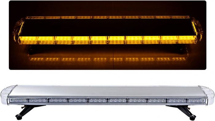 Girofar Led  de semnalizare de urgenta, 15 moduri de functionare, lumina galbena portocalie E-Mark E9, 120 сm, 12-24V [5]