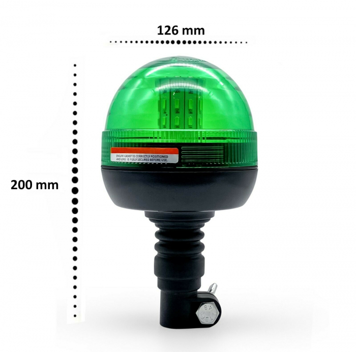 Girofar led urgenta 12-24V, verde [2]