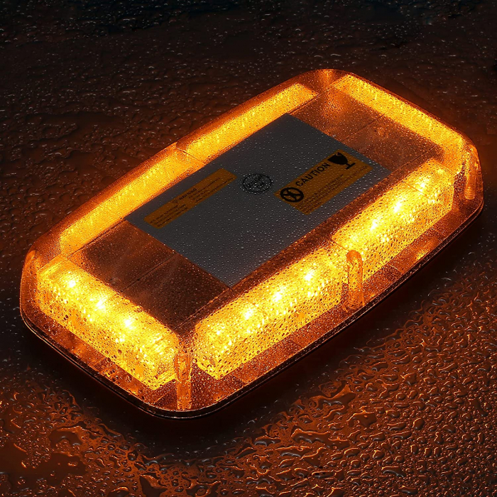 Girofar cu magnet, 15 moduri de lumină Alb, pentru asistență rutieră, platformă de zăpadă și altele 12-24V [5]