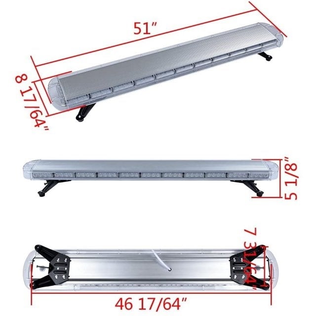 Led Rampa girofar auto de avertizare rutiera 129cm [2]