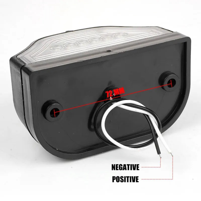 Lampa numar inmatriculare cu LED 12V pentru remorca, autobuz, rulota, platforma, negru [4]