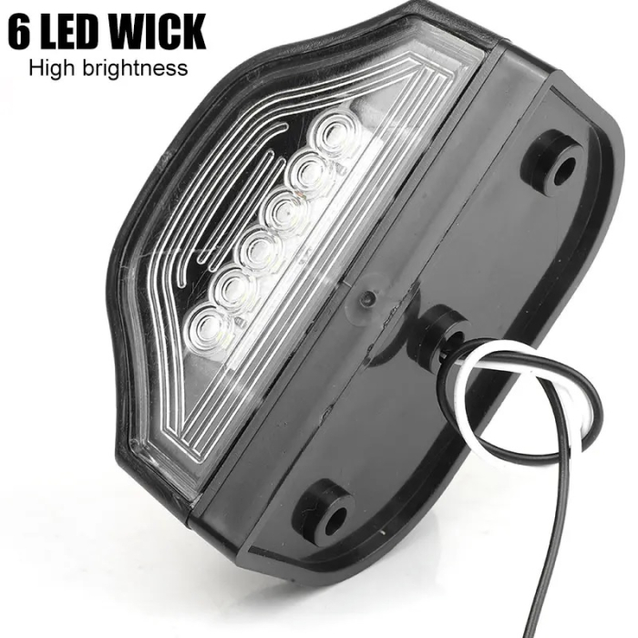 Lampa numar inmatriculare cu LED 12V pentru remorca, autobuz, rulota, platforma, negru [3]