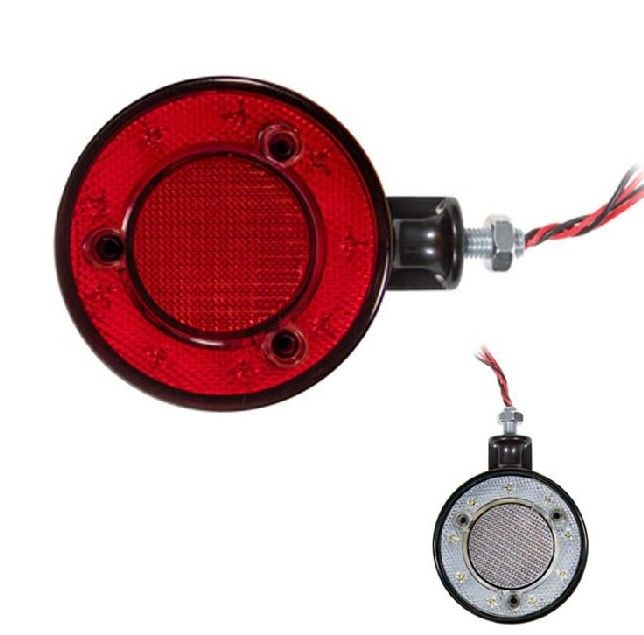 Lumină laterală cu LED-uri, marker pentru oglindă, roșu-alb, 12-24V, pentru mașini, autobuze, camioane, remorci, caravane, rulote, ATV-uri și altele [2]