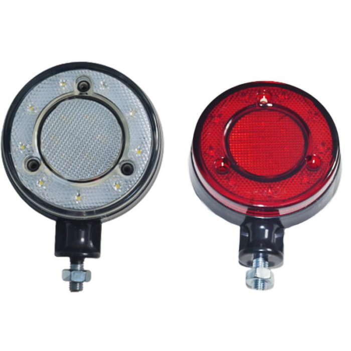 Lumină laterală cu LED-uri, marker pentru oglindă, roșu-alb, 12-24V, pentru mașini, autobuze, camioane, remorci, caravane, rulote, ATV-uri și altele [3]