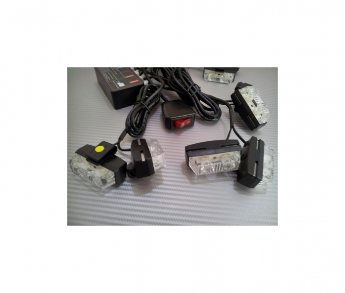 Lumini de zi LED ALB 8 mini proiectoare [2]