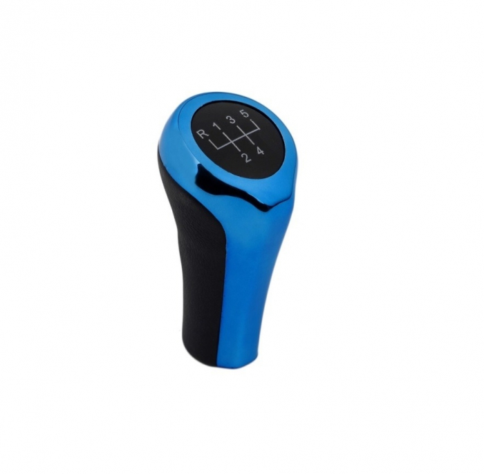 Maner schimbator 5 viteze compatibil BMW X1 X3 X5 E53 E83 E60 E81, E82, E87, E90, E91, E92, Albastru [2]