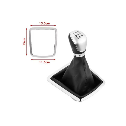 Maner si Manson schimbator imitatie piele compatibil Ford Focus MK2 2009-2015 5 viteze [3]