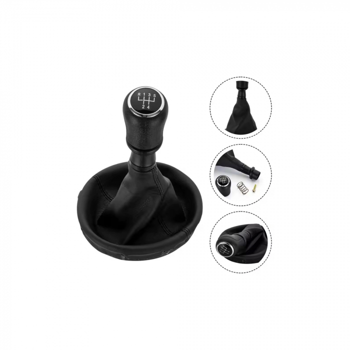Manson schimbator si maner compatibil Volkswagen Transporter T5/T6 MK5/MK6 2003-2011 cu 2 adaptoare pentru 5 si 6 viteze [1]