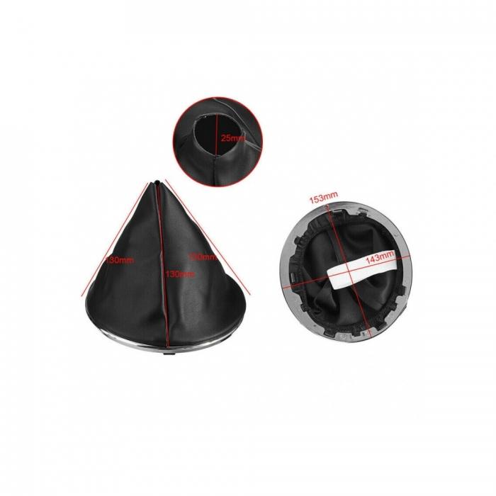 Manson schimbator viteze piele ecologica compatibil Fiat 500/ 500C [2]
