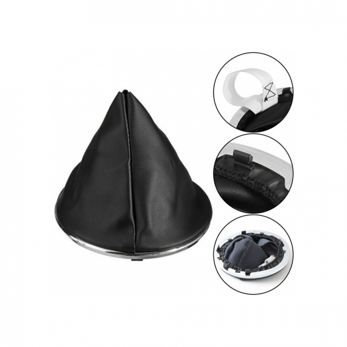 Manson schimbator viteze piele ecologica compatibil Fiat 500/ 500C [3]