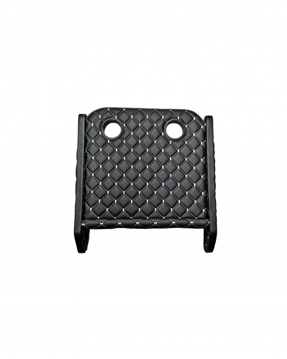 Masa de bord cu 2 suporti pentru pahare ,piele ecologica culoare Negru cusatura Gri compatibila Mercedes Sprinter 2018-2023 [3]