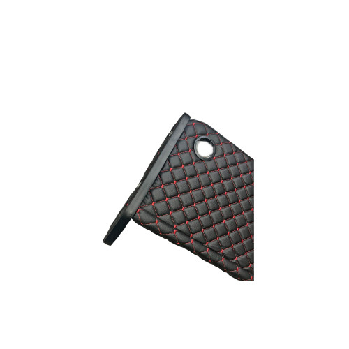 Masa de bord cu 2 suporti pentru pahare ,piele ecologica culoare Negru cusatura Rosie compatibila Renault Master  2020-2024 [3]