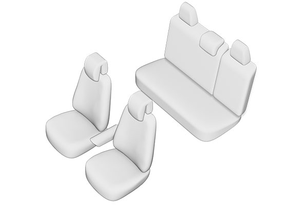 Set huse scaun dedicate Renault Megane 2016-2020 (Bancheta Fractionata, fara cotiera spate) [3]