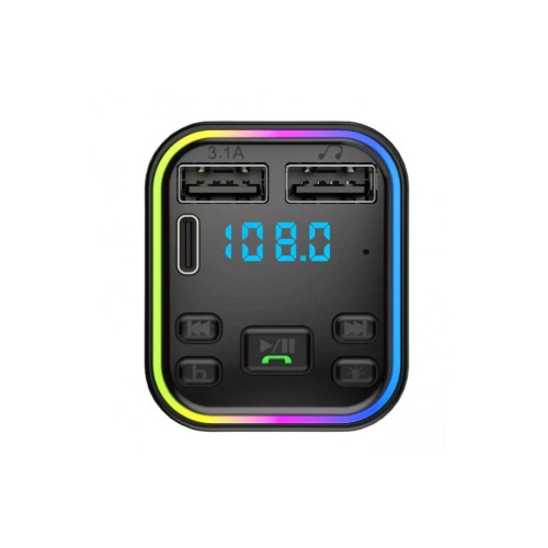 Modulator FM auto Bluetooth 5.0 Type-C dual USB 3.1A incarcare rapida RGB afisaj LED Cod: RAZ152 [2]