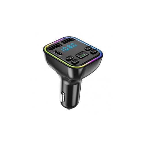 Modulator FM auto Bluetooth 5.0 Type-C dual USB 3.1A incarcare rapida RGB afisaj LED Cod: RAZ152 [1]