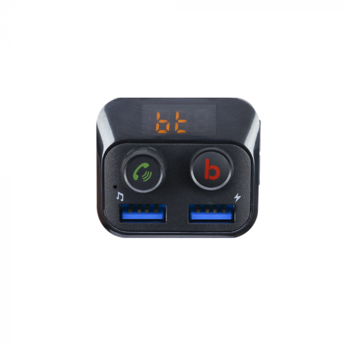 Modulator FM PNI Valentine F250 Bluetooth 5.0, MP3 player, transmitator FM, slot micro SD, port USB dual, incarcare rapida dispozitive mobile, buton super bass [7]
