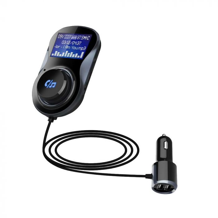 Modulator FM PNI Valentine F800 Bluetooth, MP3 player, transmitator FM, slot micro SD, dual USB, QC3.0 [2]