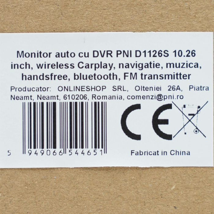 Monitor auto cu DVR PNI D1126S 10.26 inch, wireless Carplay, navigatie, muzica, handsfree, Bluetooth, FM transmitter [7]